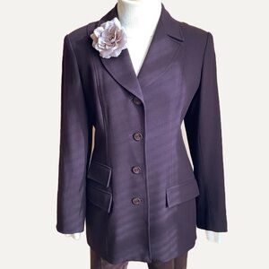 ROSS MAYER Maroon Wool Structured Blazer Size 8